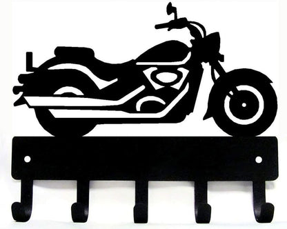 Cruiser Motorcycle Motorbike #12 Key Rack Hanger - 9 inch Wide Metal Wall Art