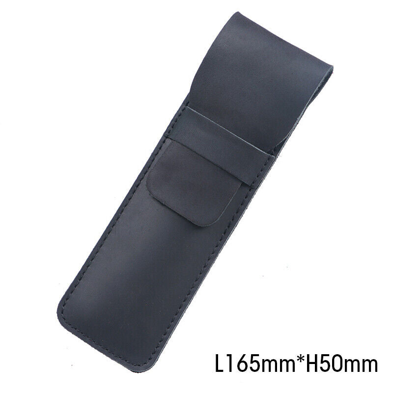 Retro Vintage Handmade Genuine Leather Pencil Bag Fountain Pen Case Pocket Pouch
