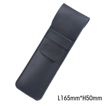 Retro Vintage Handmade Genuine Leather Pencil Bag Fountain Pen Case Pocket Pouch