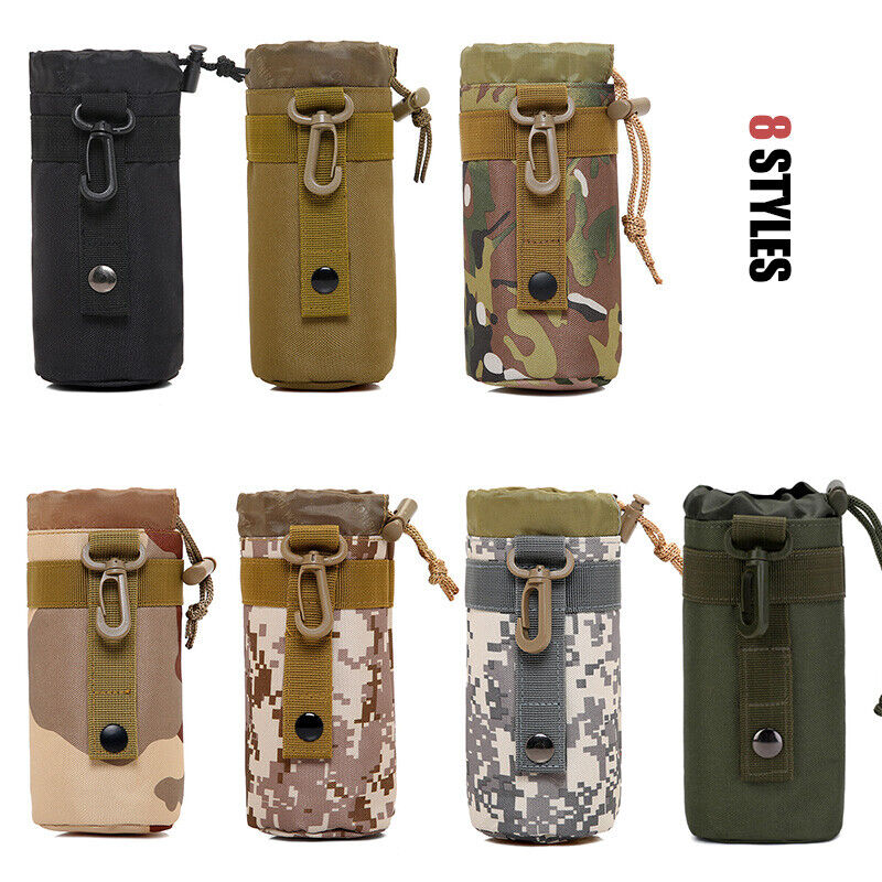 Outdoor Tactical Water Bottle Bag Pouch Travel Camping Hiking Fishing Bottle Bag