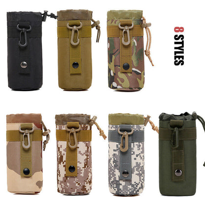 Outdoor Tactical Water Bottle Bag Pouch Travel Camping Hiking Fishing Bottle Bag