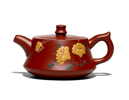 Chinese Yixing Zisha Clay Handmade Exquisite Teapot （牡丹纳瓢 底款：王国望）