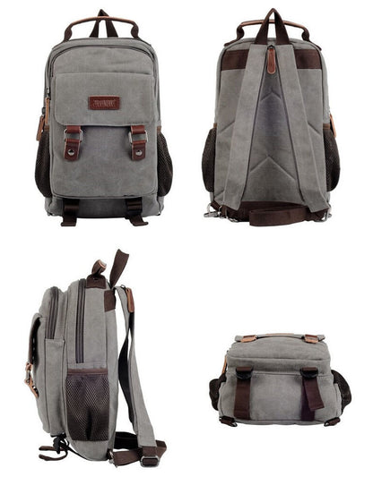 Convertible Canvas Small Mini Backpack Rucksack Chest Pack Sling Bag Travel