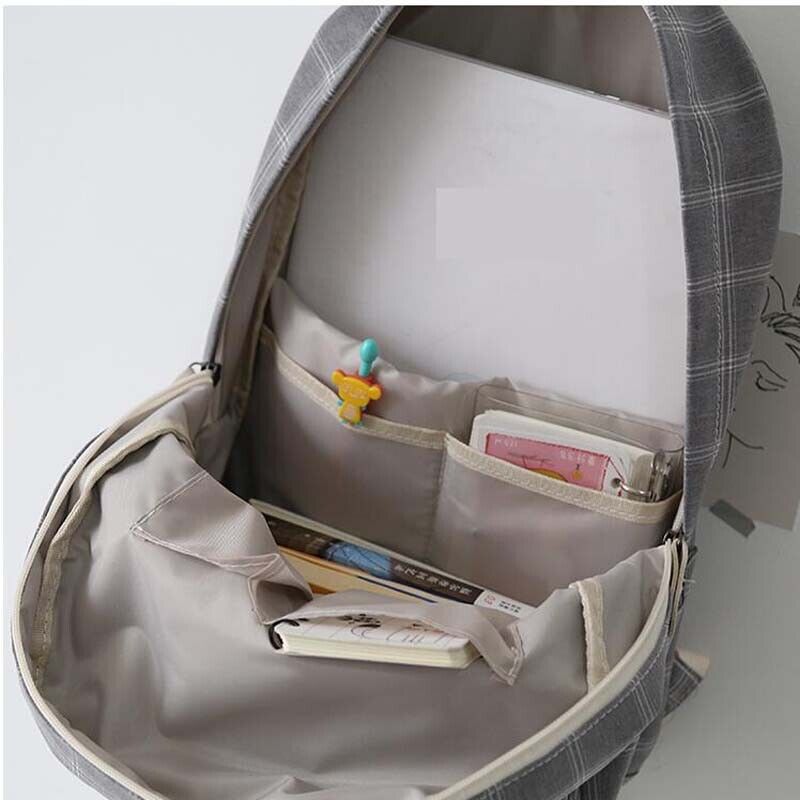 College School Bag Women Backpack Striped Book Packbags Travel Shoulder Bag