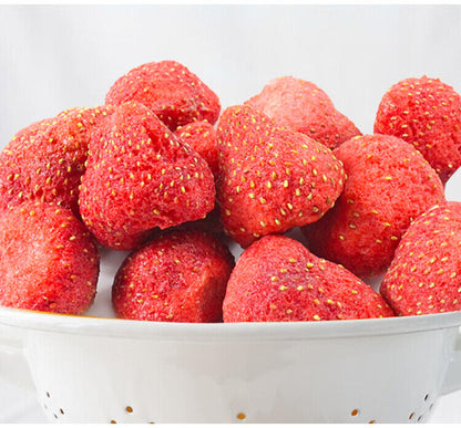 Strawberry Freeze Dried Fruits Snacks Chunkscally Processes Bake Material Cake