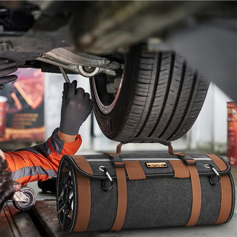 Roll Up Tool Bag Organizer 5 Detachable Bags Portable Outdoor Gear Hand Tools