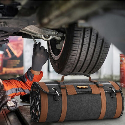 Roll Up Tool Bag Organizer 5 Detachable Bags Portable Outdoor Gear Hand Tools