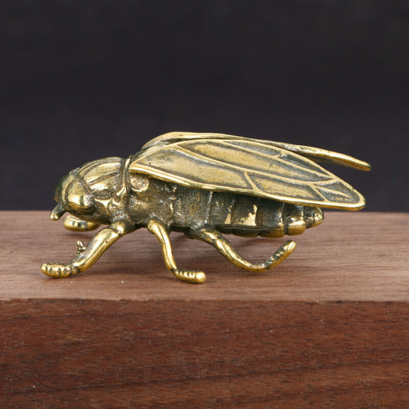 Pure Copper Cicadas Insects Brass Ornaments Study Desk Decorations Handicrafts