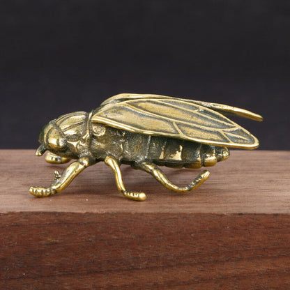 Pure Copper Cicadas Insects Brass Ornaments Study Desk Decorations Handicrafts
