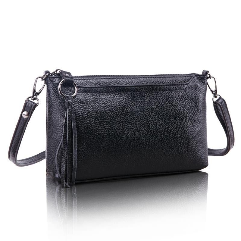 Cow Genuine Leather Messenger Bag Shoulder Purse Shoulder Bag Satchels Blue Red