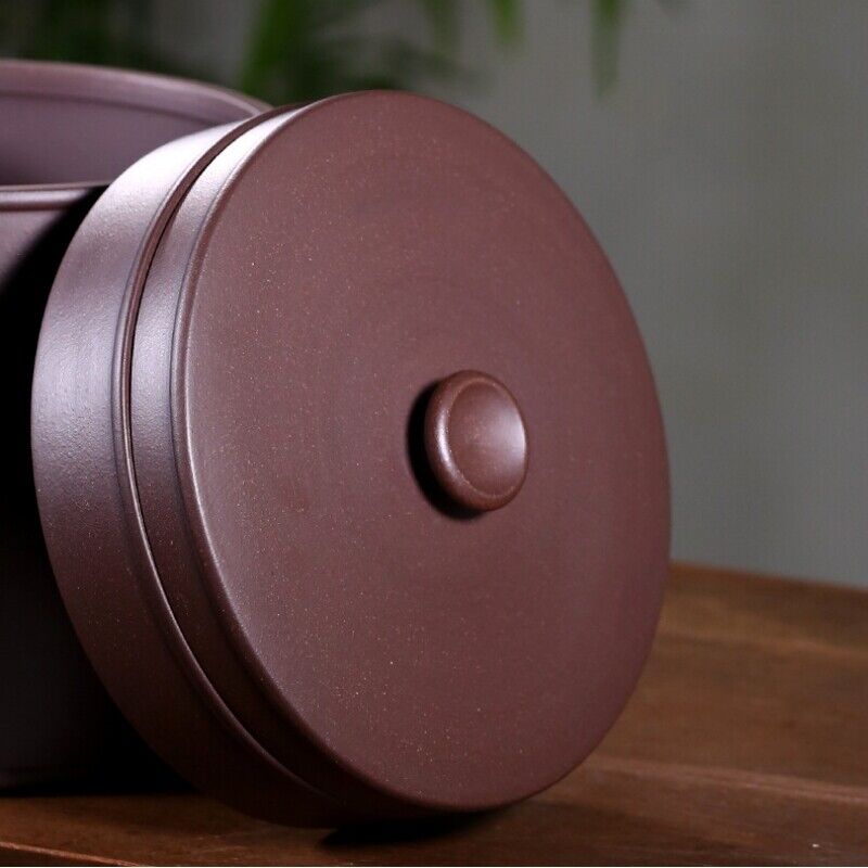 Handmade Sealed Tea Canister For Puer Tea Cake Smell Proof Yixing Zisha Clay Big