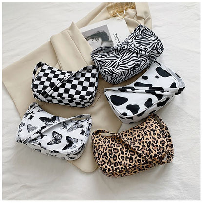 Handbag Canvas Underarm Shoulder Bags Totes Purse Pouch 23*13*7.5 CM 5 Colors