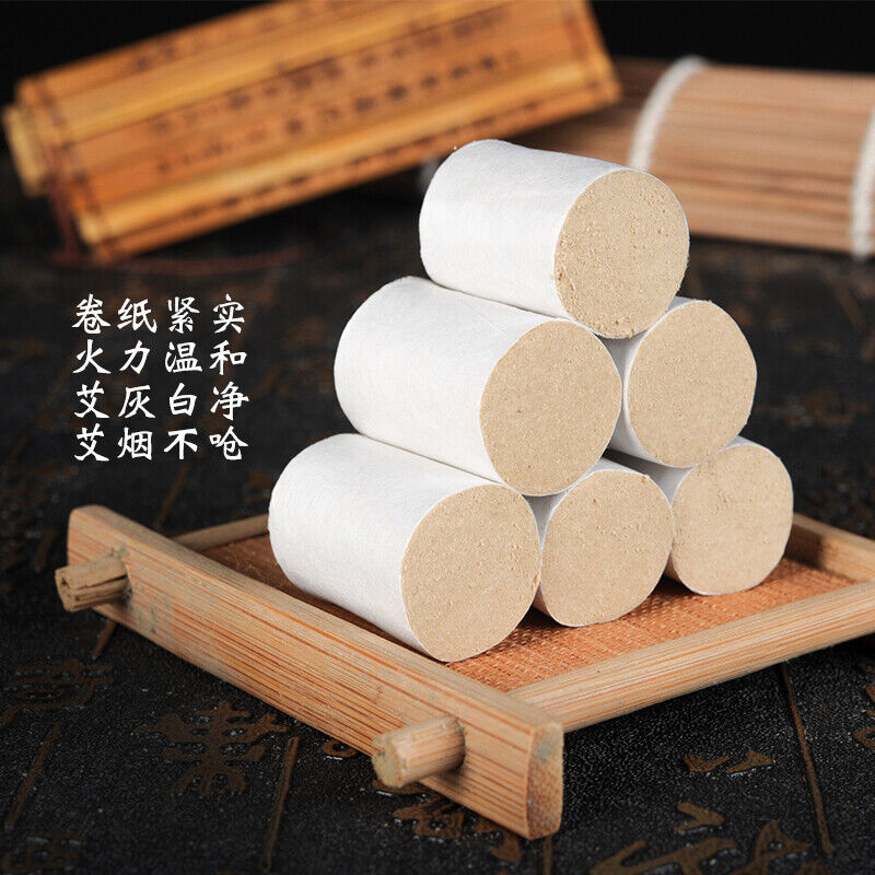 艾灸艾草 Pure Moxa Sticks Moxibustion Portable Smokeless Wormwood Mugwort Roll