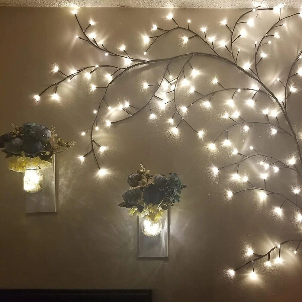 Enchanted Willow Vine Light 144 LED Wall Bendable Lighted Tree Branch Decor 2.3M