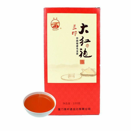 【海堤茶叶 大红袍 100g/罐】Chinese tea DaHongPao Onlong Tea 岩茶XT829三印大红袍 口粮茶 精选优质原料 轻火候工艺