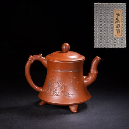 Chinese Yixing Zisha Clay Handmade Exquisite Teapot（龙壶 底款：顾景舟）