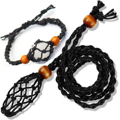 Fashion Bracelet Healing Crystal Netted Holder Quartz Ornament Meditation Amulet