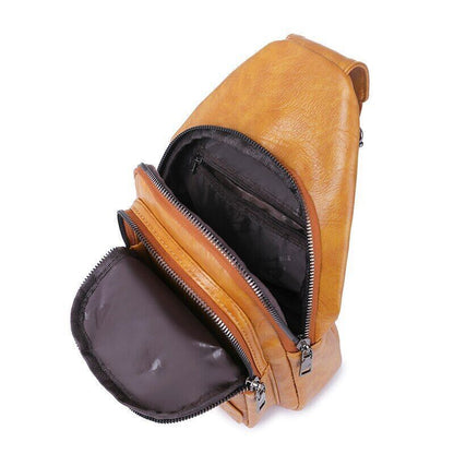 Women's Chest Pack PU Leather Shoulder Crossbody Chest Bags Women Handbags