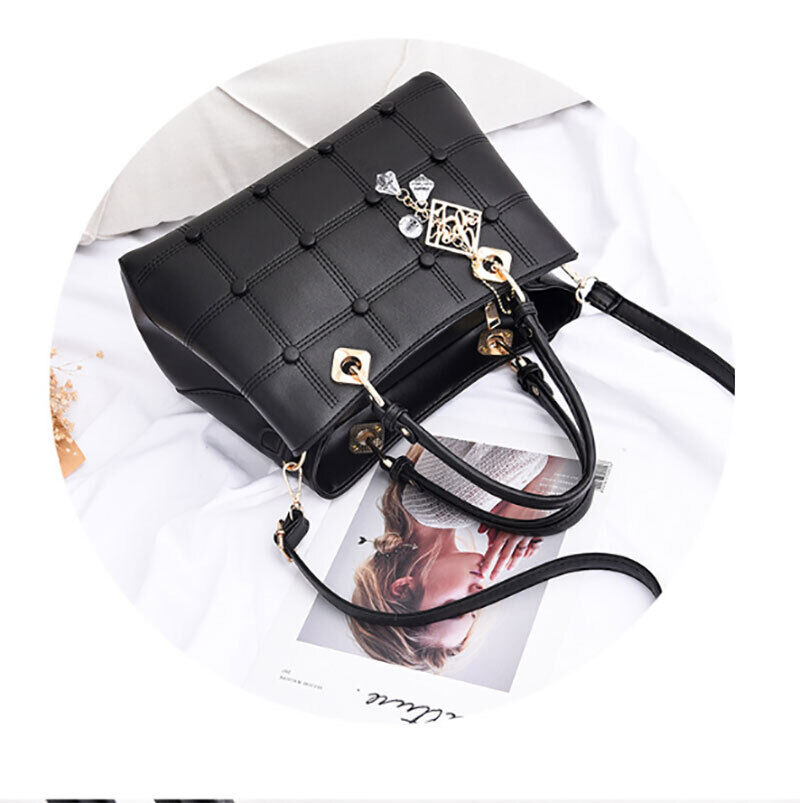 Womens Lady Handbag Shoulder Messenger Tote Crossbody Bags Purse Crystal Pendant