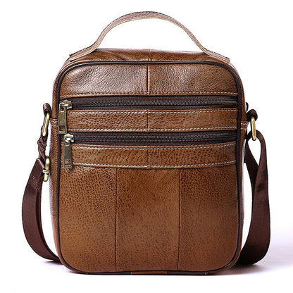 100% Genuine Leather Men's Sling Shoulder Messenger Bags 8" Handbags Crossbody