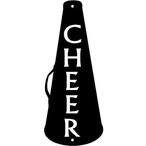 Cheer Megaphone-Metal Art Sign Pretty Artwork Wall Stickers Decor Accessories