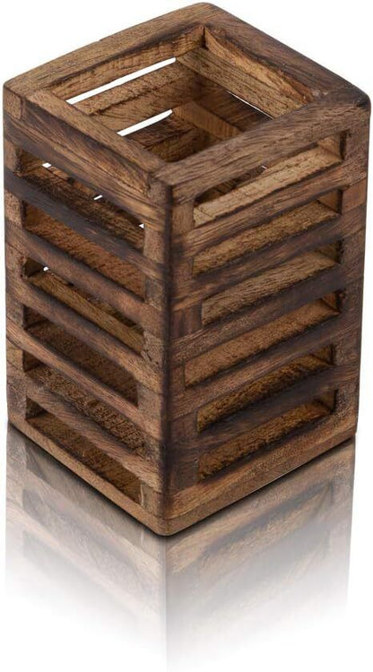 Handcrafted Wooden Pen Pencil Holder Organizer Desk Home Office Decoration Gift