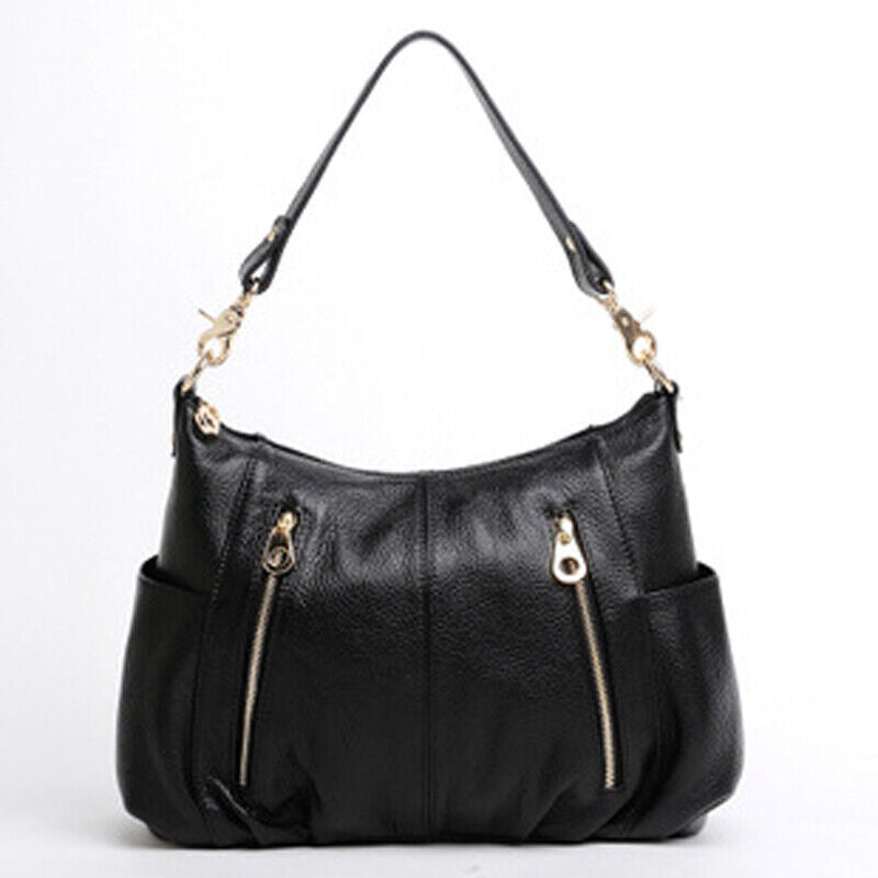 100% Genuine Leather Women's Classic Handbag Crossbody Shoulder Bag Satchel Tote