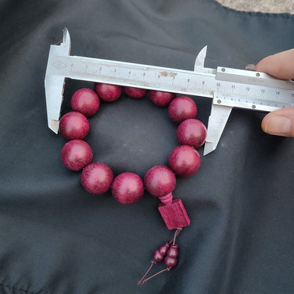 20mm Fashion Violet Purple Women Beaded Bracelet Wooden Clothing Accessories Men