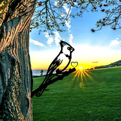 1pc Metal Swallow, Pileated Woodpecker Tree Art Decoration Metal Yard Art Birds