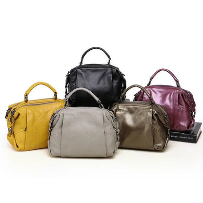Winter Shoulder Bag Ladies Genuine Handbag Women Cowhide Crossbody Bags