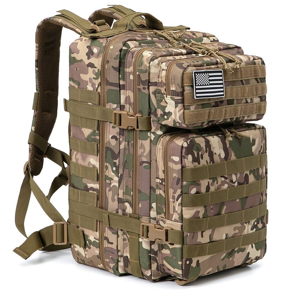 50L Tactical Men Molle Camouflage Army Backpack Hunting Camping Out Bag