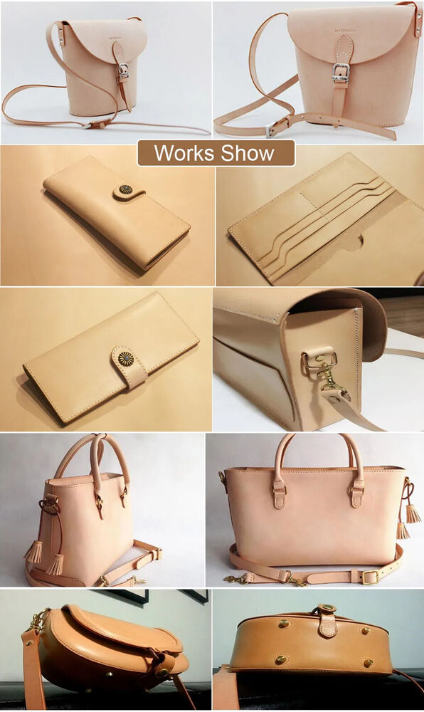 Genuine Leather Fabric Real Cow Vintage Cowhide Vegetable Tanned Craft Materials