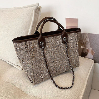 Luxury Large Canvas Bag Fashion Handbag Shoulder Bag Purse 25*11*17/43*19*29 CM