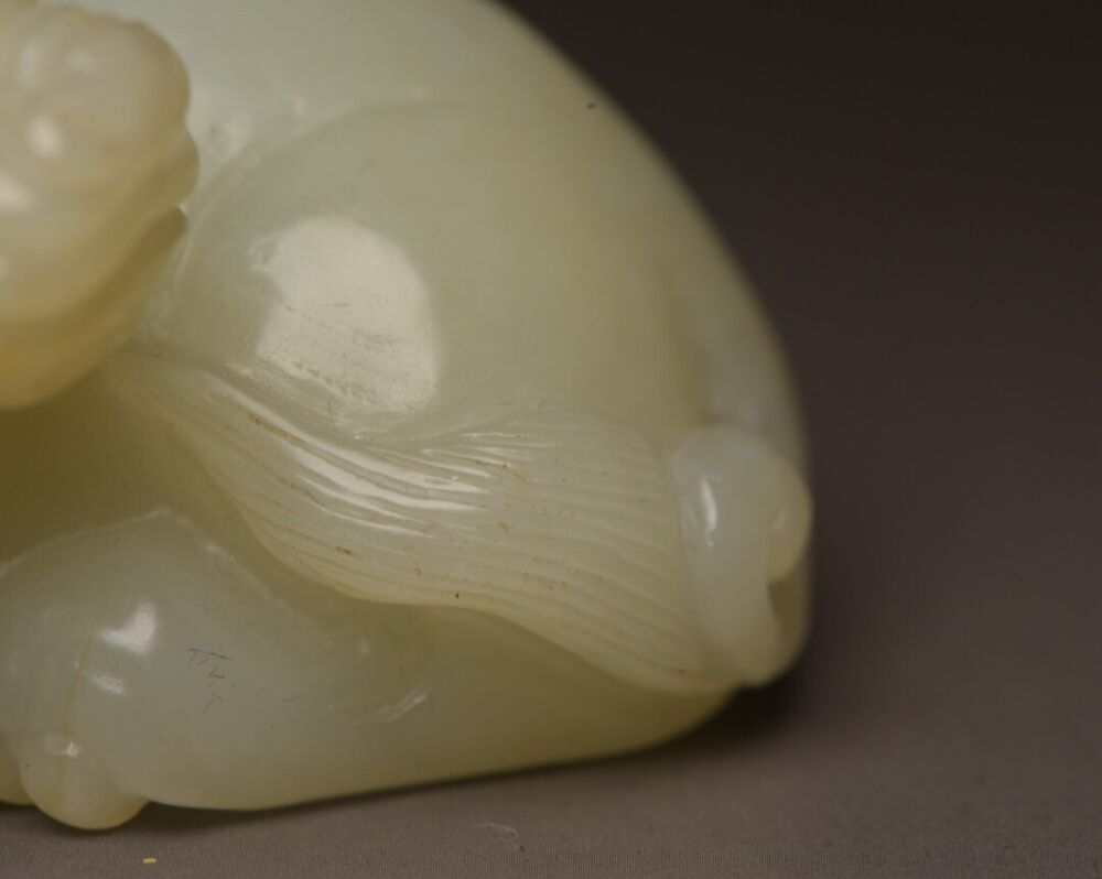 Top Chinese Antique Hetian Jade Carving Unicorn Statue Nice Unique Figurine Art