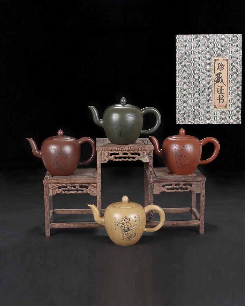 Chinese Yixing Zisha Clay Handmade Exquisite Teapot （四大美女 底款：蒋蓉）