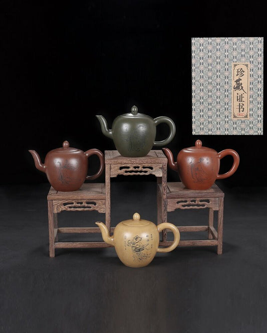 Chinese Yixing Zisha Clay Handmade Exquisite Teapot （四大美女 底款：蒋蓉）