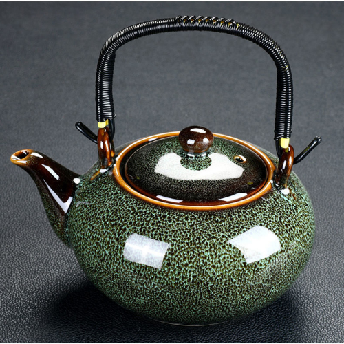 Large Capacity Teapot Ceramic Pot with Beam Pot Tea Set Flower Tea Making Teapot