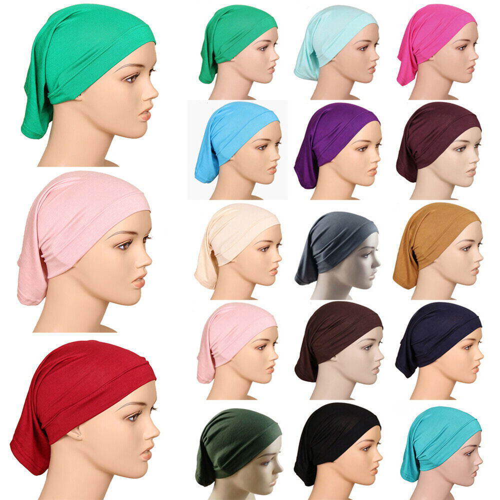 Muslim Head scarf Inner Hijab Caps Islamic Underscarf Ninja Scarf hat Unisex