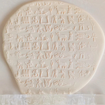 Rolling Pin Acrylic Ancient Egypt Pattern Clay Art Embossing Tools Dough Rollers