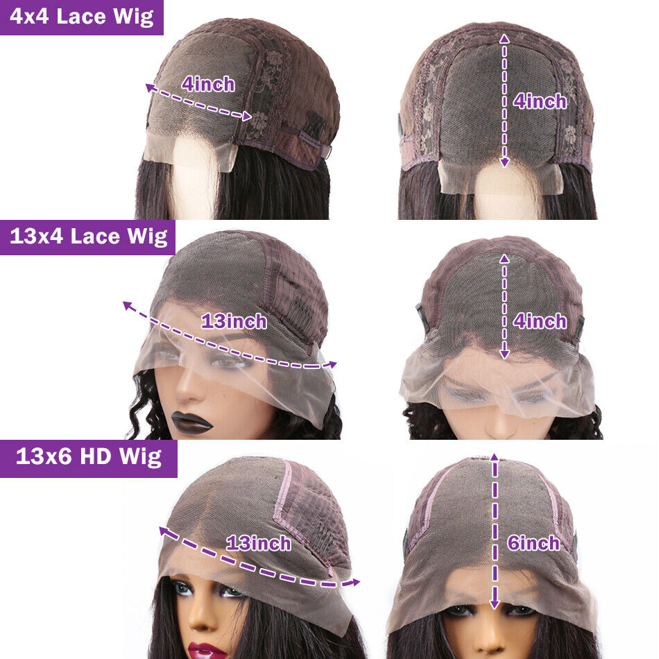 Wig Curly Colored Human Hair 13x6 Wave Lace Frontal Lace Closure Wigs