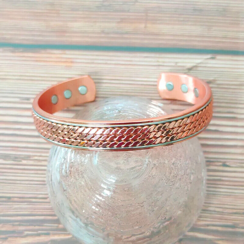 Women Healing Bracelet Tibetan Pure Copper Magnetic Men Fashion Jewelry Bangles