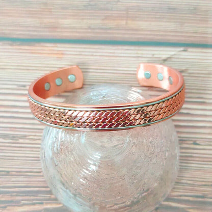 Women Healing Bracelet Tibetan Pure Copper Magnetic Men Fashion Jewelry Bangles
