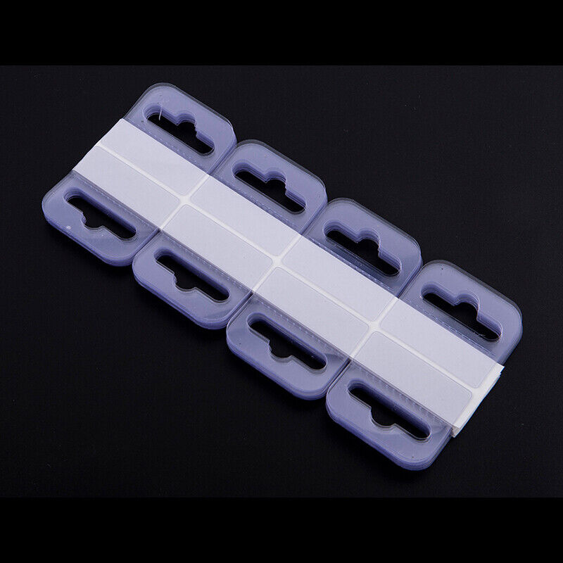 100pcs PVC Slot Hole Adhesive Hang Tabs Tag Merchandise Box Bag Peghooks DisY~gw