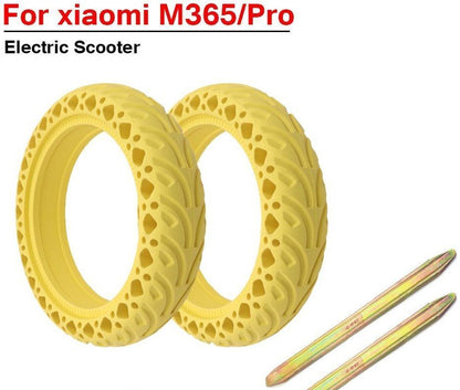 8.5" Rubber Solid Yellow Tire Electric Scooter Shock Absorber Damping Tubeless