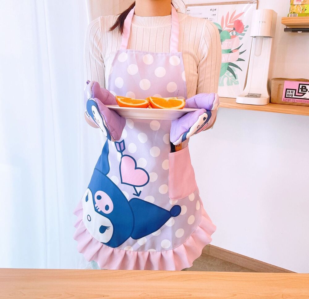 my melody kuromi fashion girls unisex apron Cooking aprons cartoon new
