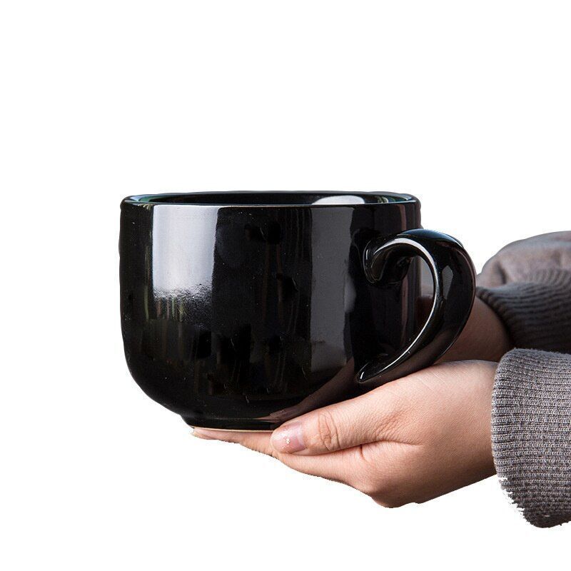 Coffee Mugs Large Capacity 700ml Ceramic Breakfast Oatmeal Milk Tea Cup Handgrip