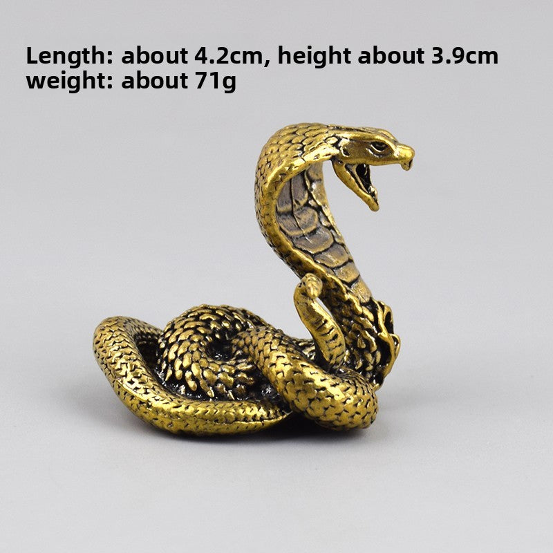 1Pc Retro Brass Twelve Chinese Zodiac Ornament Desktop Handicraft Tea Pet