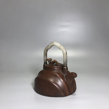 vintage chinese yixing purple clay teapot zisha ceremony carving Collectible art