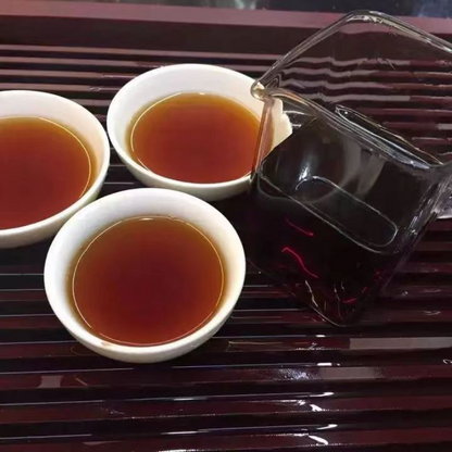 357g Yunnan Ripe Puerh Tea 1999 Old Pu-erh Tea Cake Menghai Qizi Cooked Puer Tea