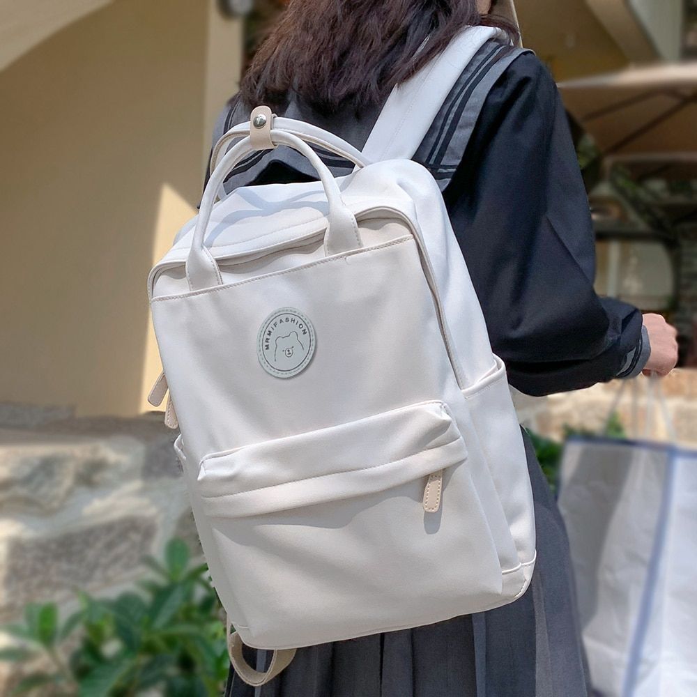 Student Backpack Waterproof School Bag Laptop Book Traveling Bag 27*13*37CM Blue